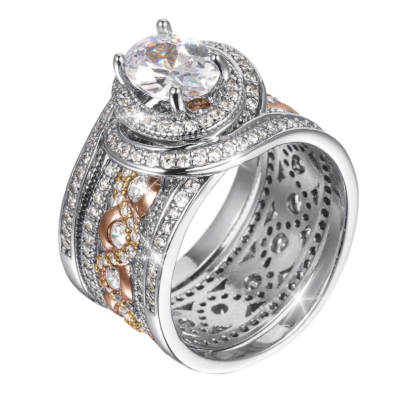 Rose Radiance Bridal Ring Set 5