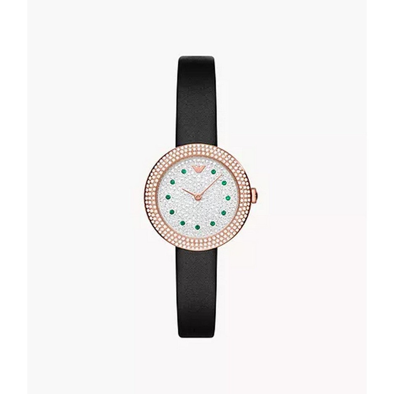 Emporio Armani AR11492 Watch 30 mm Black Stainless steel case, leather strap