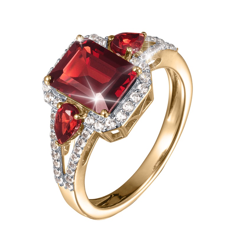 Garnet Embrace Ladies Ring 5