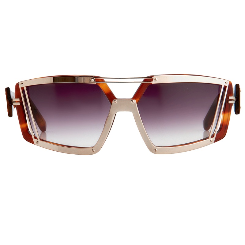 Prabal Gurung Women’s Sunglasses Rectangular Brown Gold PG3C5SUN