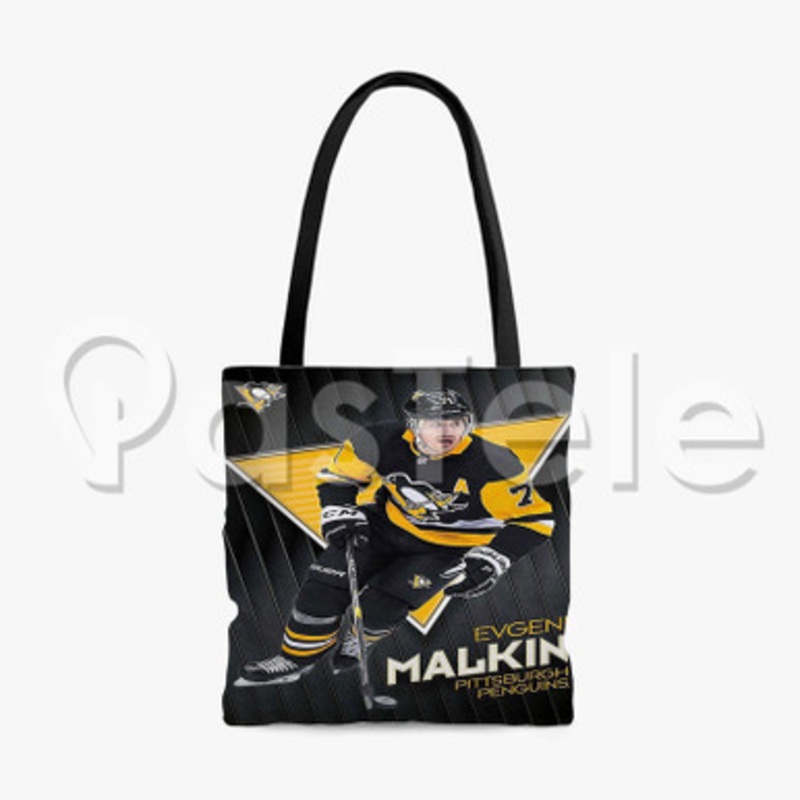 Evgeni Malkin Pittsburgh Penguins NHL Custom Personalized Tote Polyester Cotton Bags Unisex