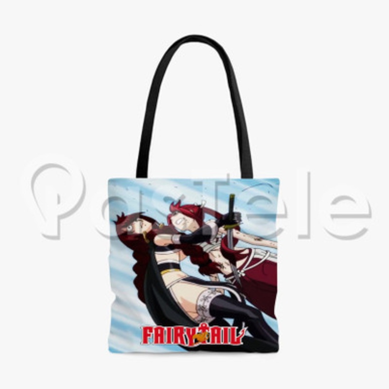 Fairy tail 2 Custom Personalized Tote Polyester Cotton Bags Unisex