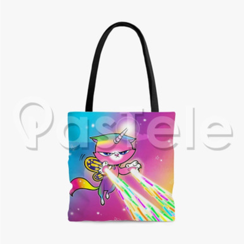 kitty unicorn Custom Personalized Tote Bag Unisex Polyester Cotton Bags