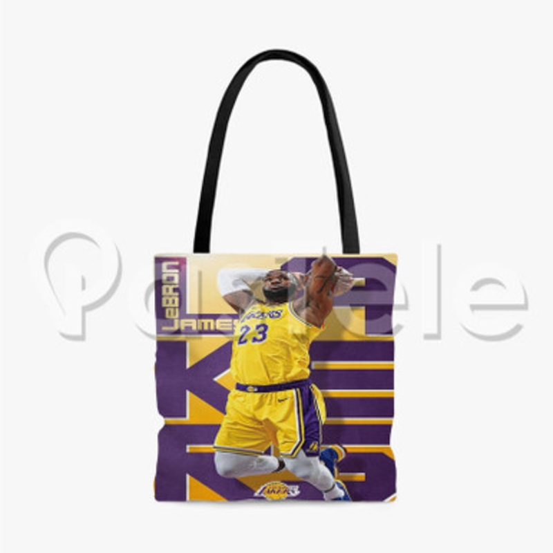 Lebron James Los Angeles Lakers NBA Custom Personalized Tote Bag Unisex Polyester Cotton Bags