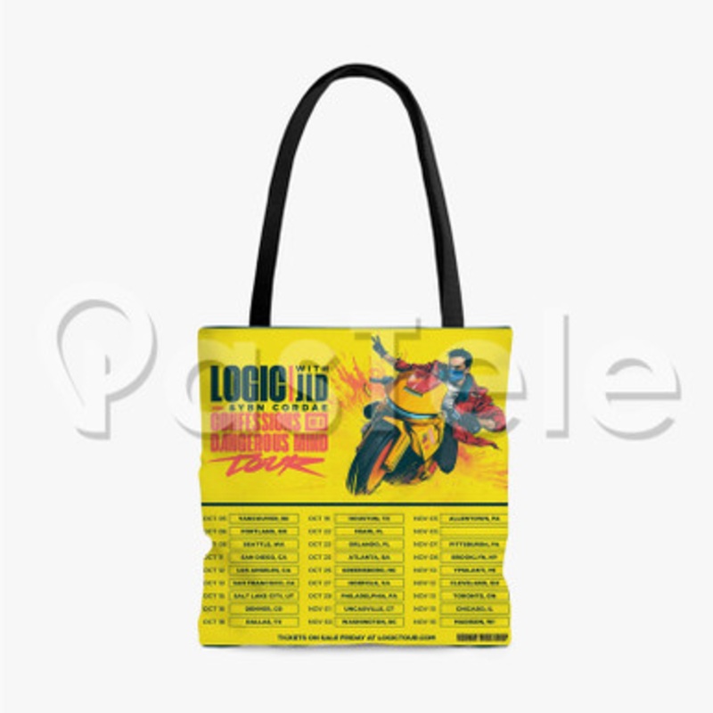 Logic YBN Cordae Schedule Custom Personalized Tote Bag Unisex Polyester Cotton Bags