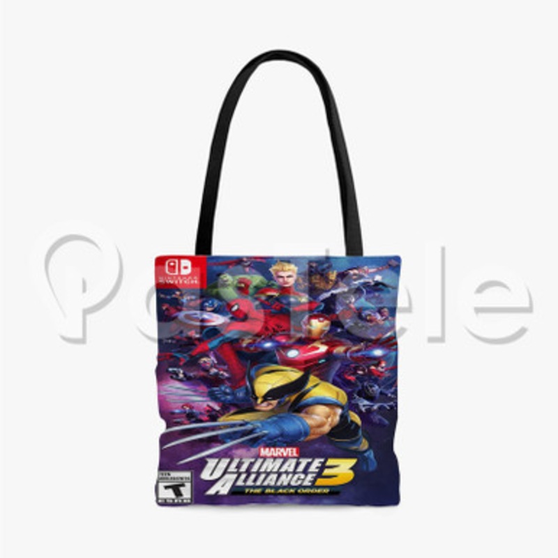 Marvel Ultimate Alliance 3 The Black Order Custom Personalized Tote Bag Unisex Polyester Cotton Bags