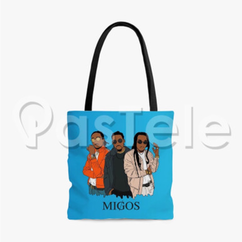 Migos Custom Personalized Tote Bag Unisex Polyester Cotton Bags