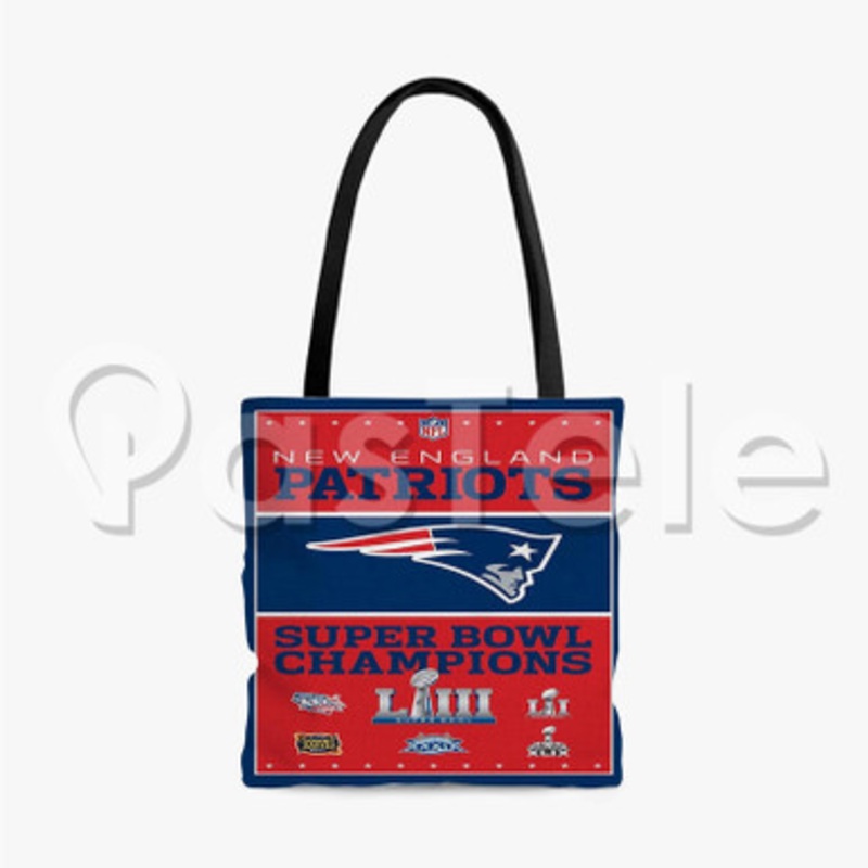 NFL New England Patriots Champions Custom Personalized Tote Bag Unisex Polyester Cotton Bags