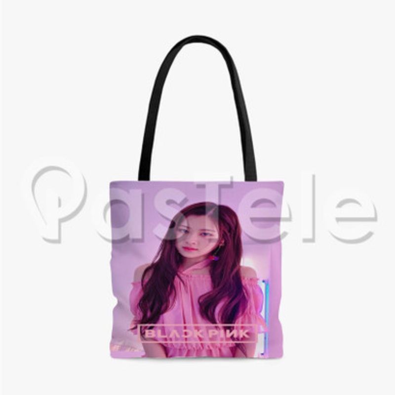 Rose Black Pink Custom Personalized Tote Bag Unisex Polyester Cotton Bags