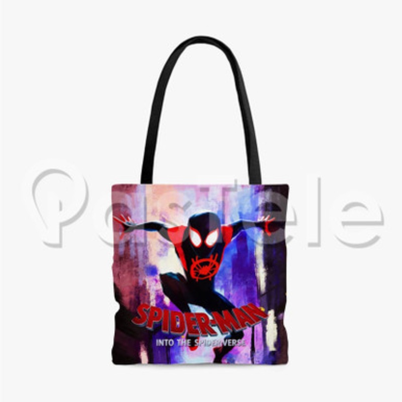 Spider Man Into the Spider Verse Custom Personalized Tote Bag Unisex Polyester Cotton Bags
