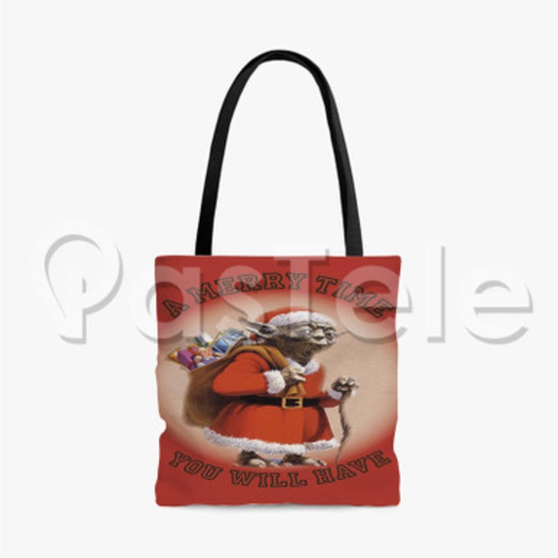Star Wars Saga Yoda Merry Time Custom Personalized Tote Bag Unisex Polyester Cotton Bags