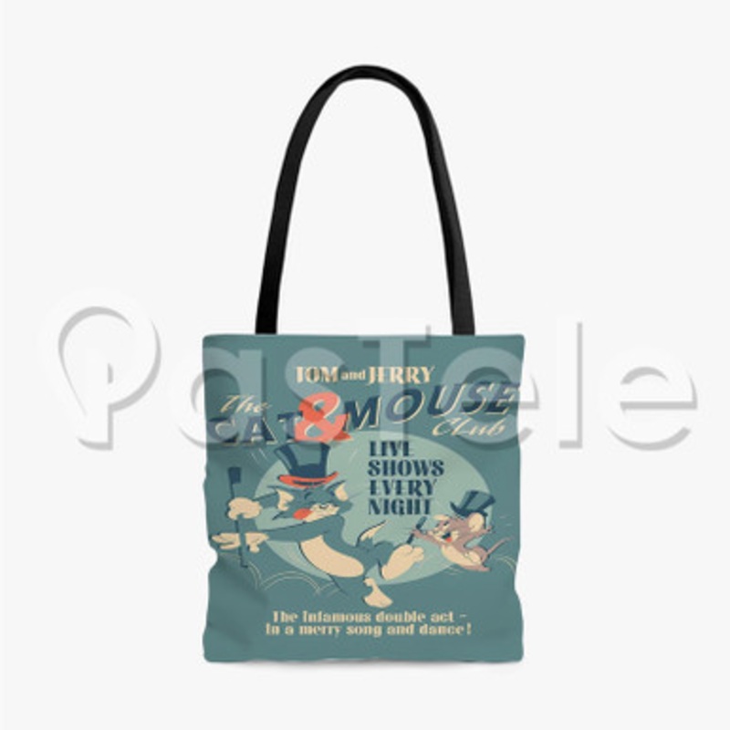 Tom and Jerry Cat and Mouse Club Custom Personalized Tote Bag Unisex Polyester Cotton Bags