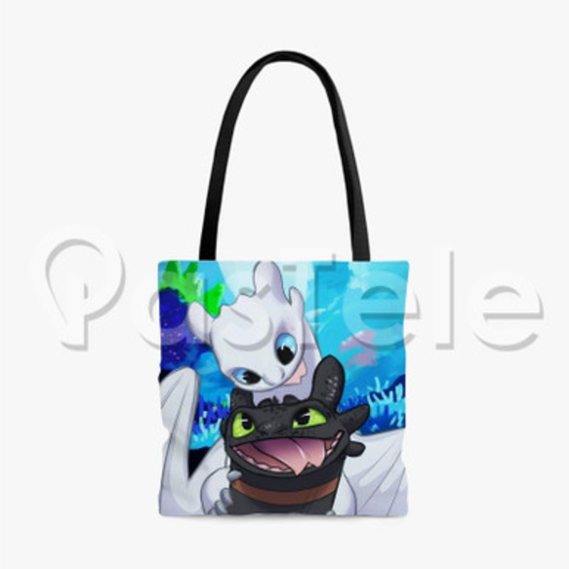 Toothless and Lightfury Custom Personalized Tote Bag Unisex Polyester Cotton Bags