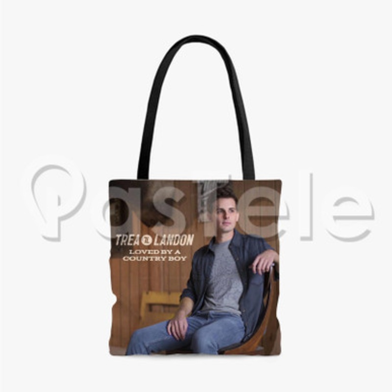 Trea Landon Loved by a Country Boy Custom Personalized Tote Bag Unisex Polyester Cotton Bags