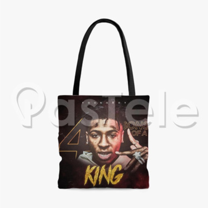 Youngboy Never Broke Again 4 Sons of a King Custom Personalized Tote Bag Unisex Polyester Cotton Bags