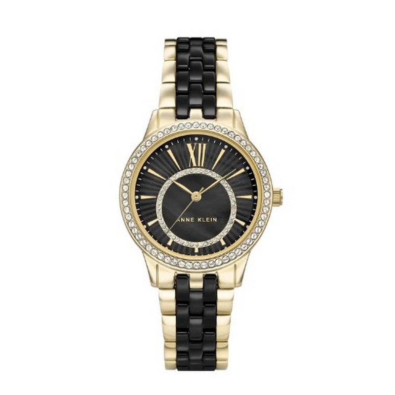 Anne Klein/AK/3672BKGBLadies Quartz Watch 32 Black Stainless Steel