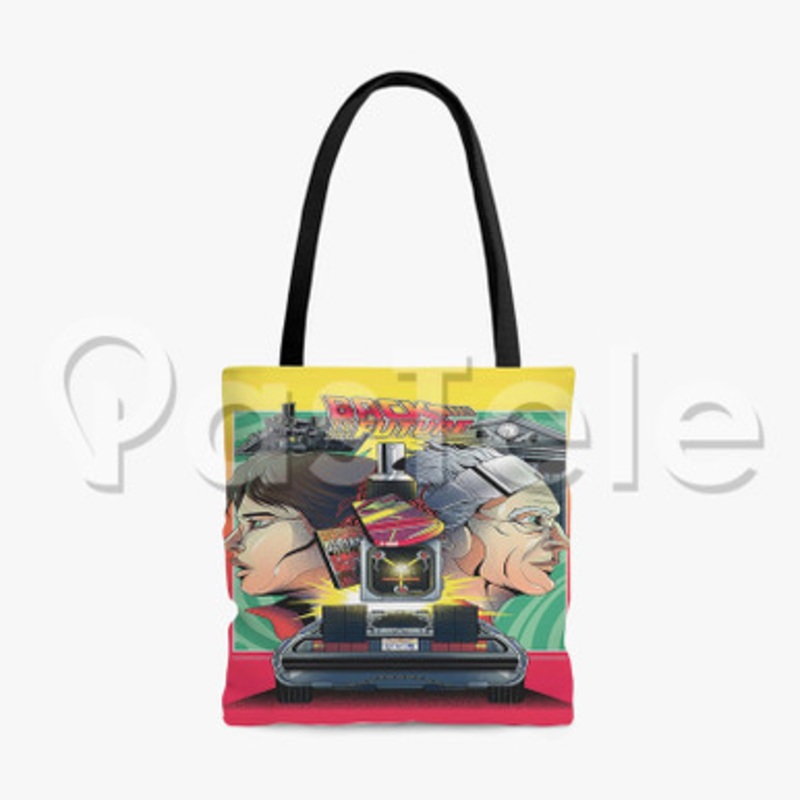 Back to the Future Custom Personalized Tote Polyester Cotton Bags Unisex