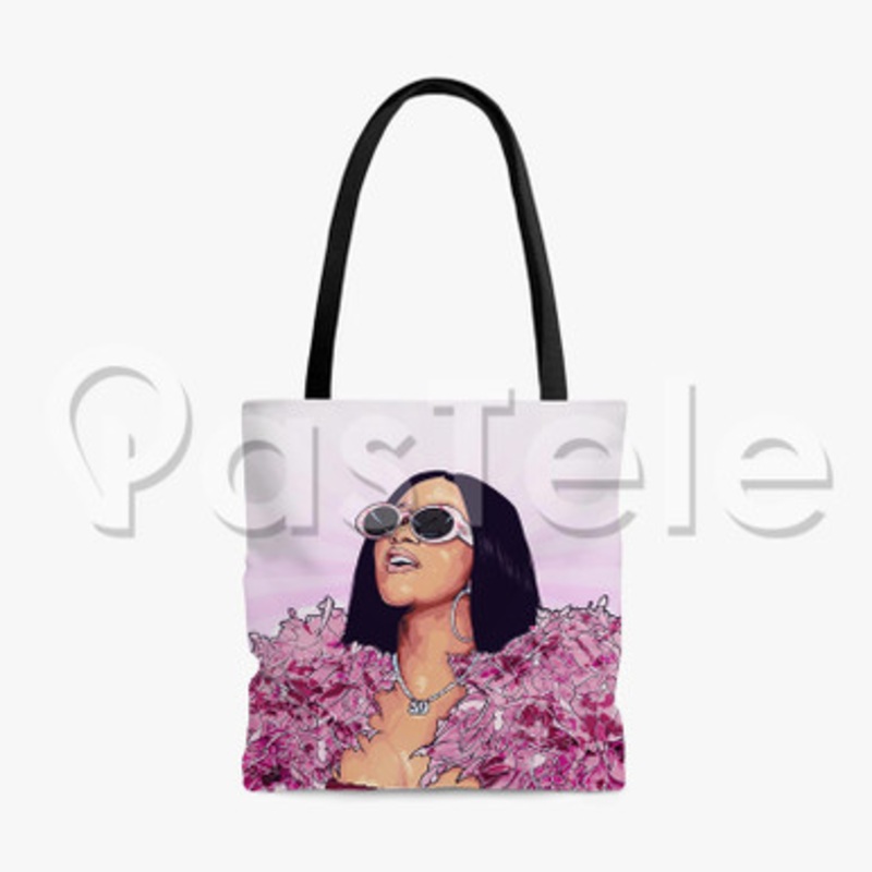 cardi b Custom Personalized Tote Polyester Cotton Bags Unisex
