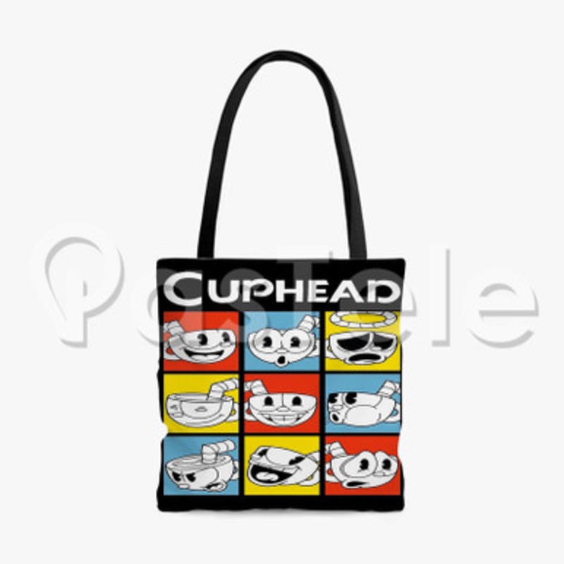 Cuphead 2 Custom Personalized Tote Polyester Cotton Bags Unisex