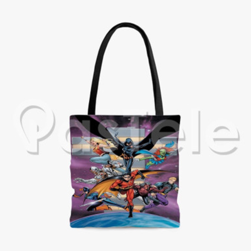 DC Comics Teen Titans Custom Personalized Tote Polyester Cotton Bags Unisex