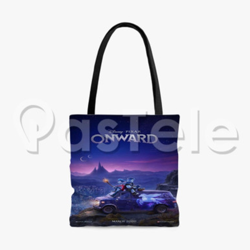 Disney Pixar Onward 2 Custom Personalized Tote Polyester Cotton Bags Unisex
