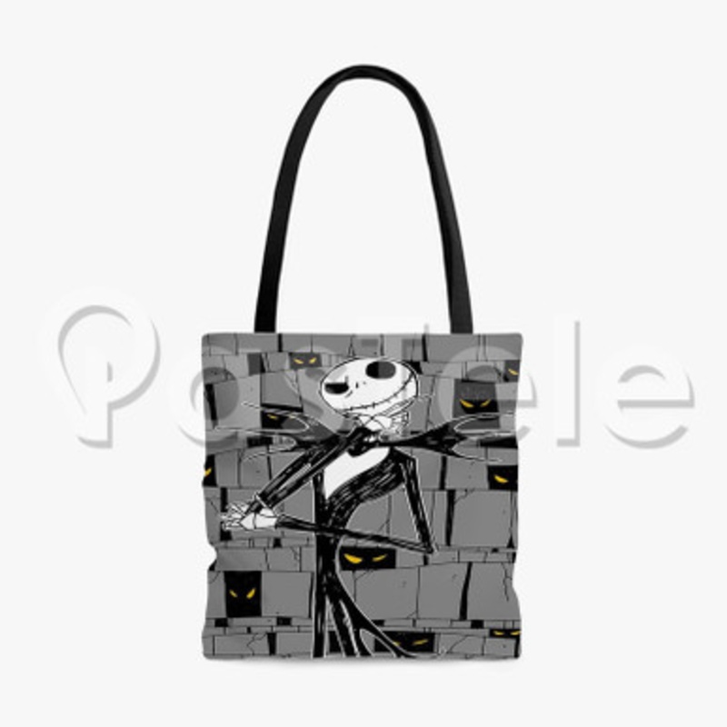 Disney Tim Burton s The Nightmare Before Christmas Custom Personalized Tote Polyester Cotton Bags Unisex