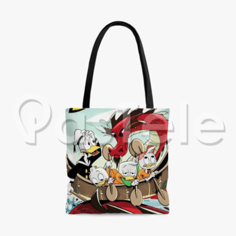 Duck Tales Custom Personalized Tote Polyester Cotton Bags Unisex