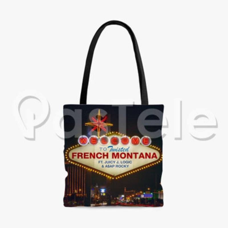 French Montana Twisted Custom Personalized Tote Polyester Cotton Bags Unisex