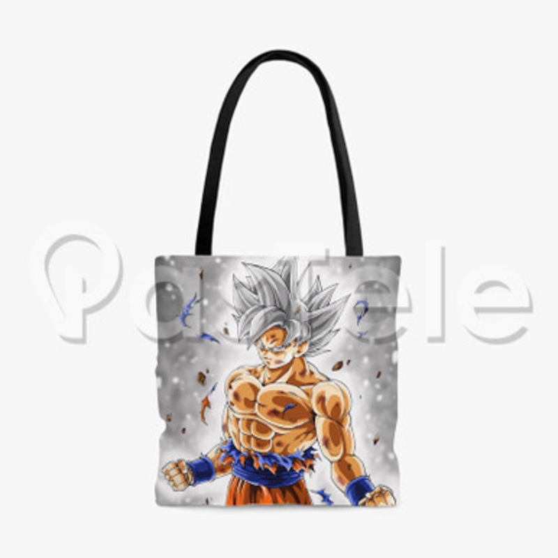 Goku Ultra Instinct DBS Custom Personalized Tote Polyester Cotton Bags Unisex