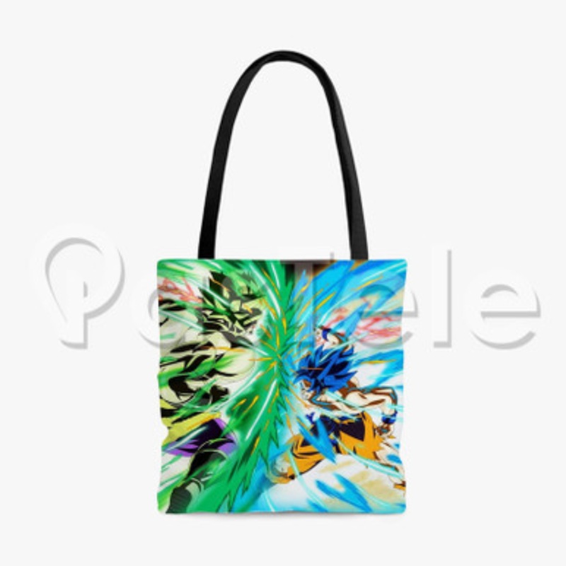 goku vs broly Custom Personalized Tote Polyester Cotton Bags Unisex