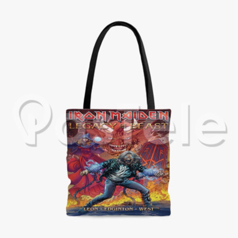 Iron Maiden Legacy of the Beast Custom Personalized Tote Polyester Cotton Bags Unisex
