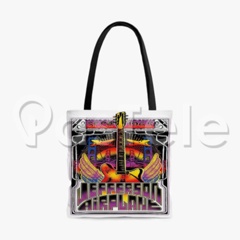 Jefferson Airplane Custom Personalized Tote Polyester Cotton Bags Unisex