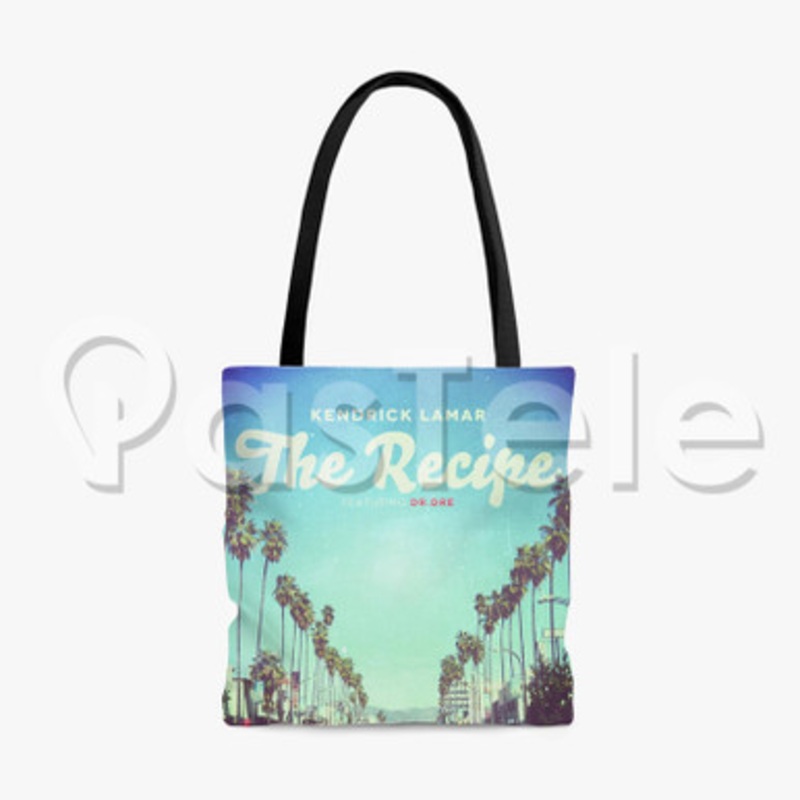 Kendrick Lamar The Recipe ft Dr Dre Custom Personalized Tote Polyester Cotton Bags Unisex