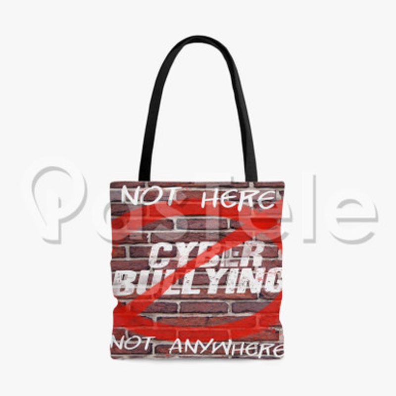 cyberbullying Custom Personalized Tote Polyester Cotton Bags Unisex