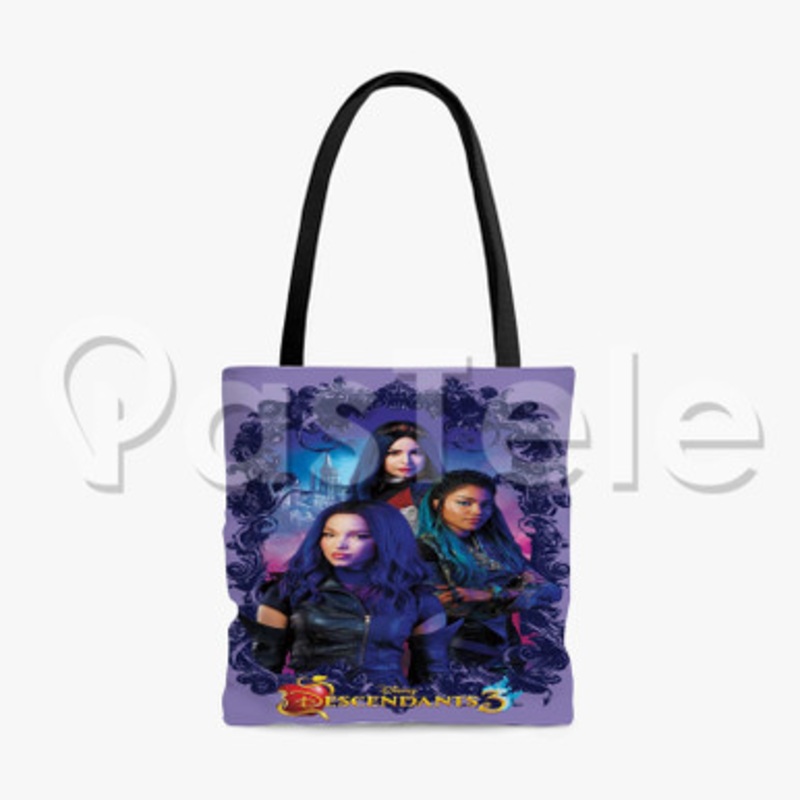 Disney Descendants 3 Custom Personalized Tote Polyester Cotton Bags Unisex