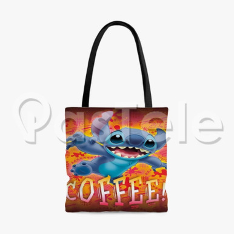 Disney Lilo and Stitch Custom Personalized Tote Polyester Cotton Bags Unisex