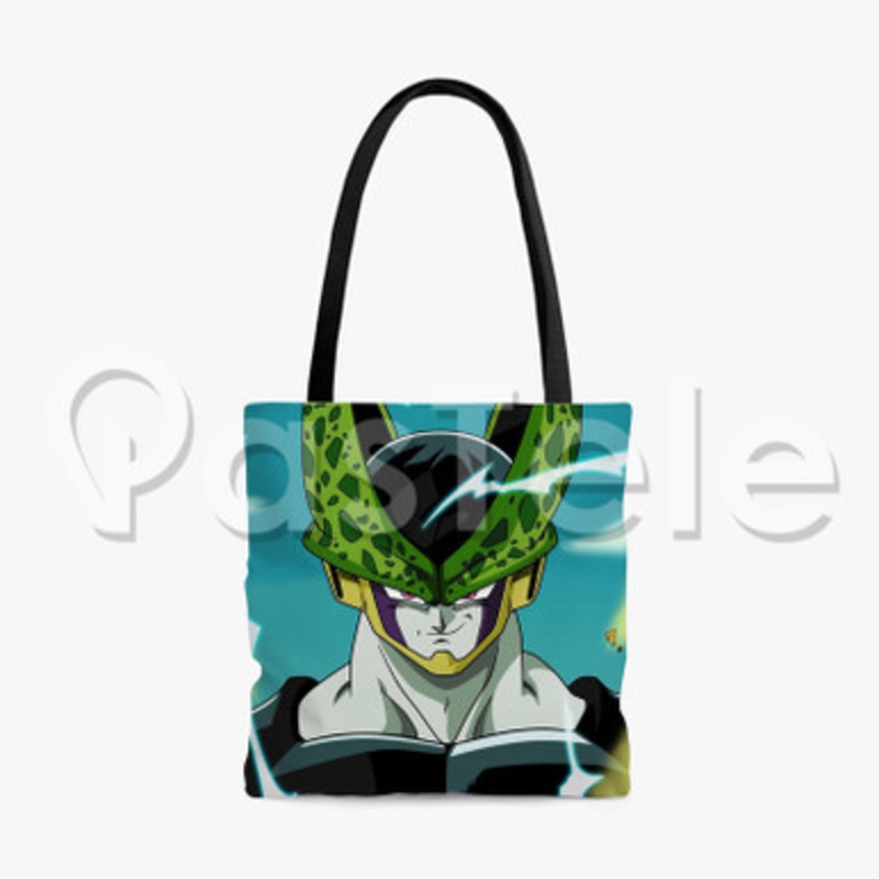 dragonball z cell Custom Personalized Tote Polyester Cotton Bags Unisex