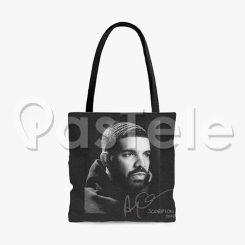 Drake Blue Tint Custom Personalized Tote Polyester Cotton Bags Unisex