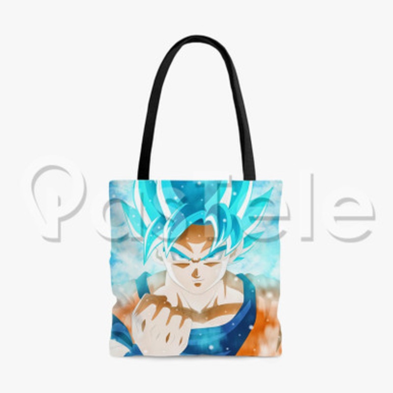 goku super saiyan blue Custom Personalized Tote Polyester Cotton Bags Unisex