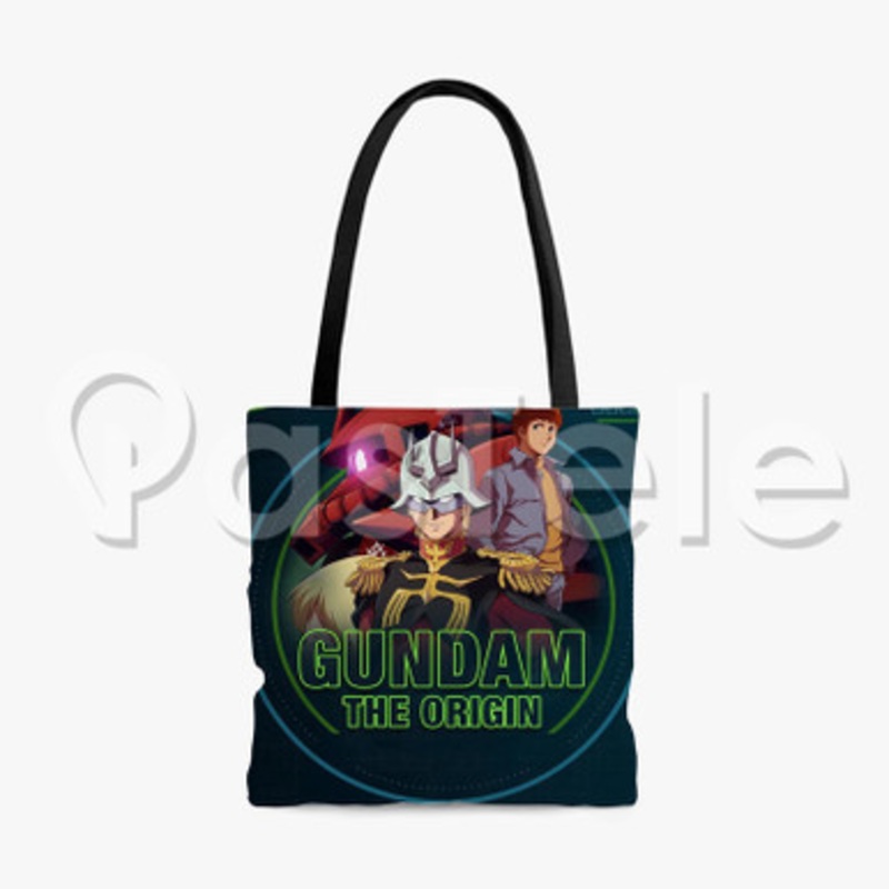 Gundam The Origin Custom Personalized Tote Polyester Cotton Bags Unisex