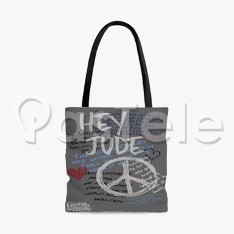 Hey Jude John Lennon And Paul Mc Cartney Custom Personalized Tote Polyester Cotton Bags Unisex