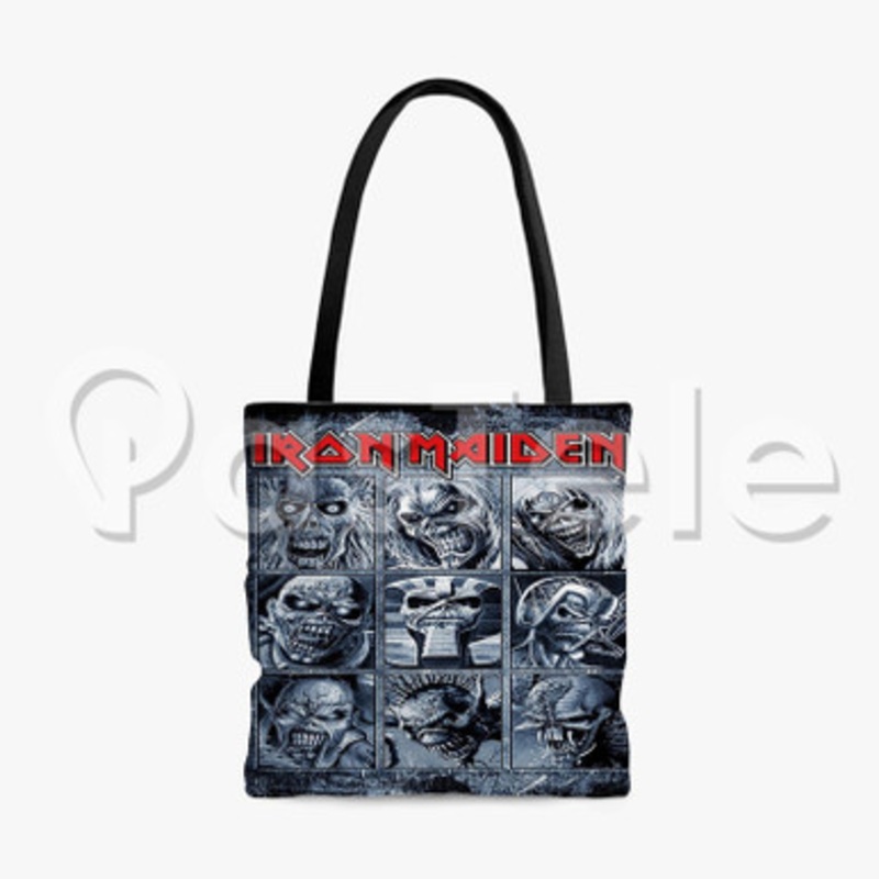Iron Maiden Album Custom Personalized Tote Polyester Cotton Bags Unisex