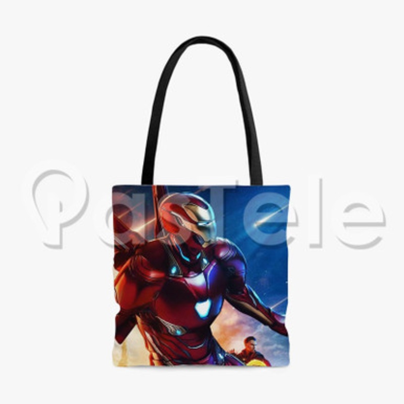 Iron Man Custom Personalized Tote Polyester Cotton Bags Unisex