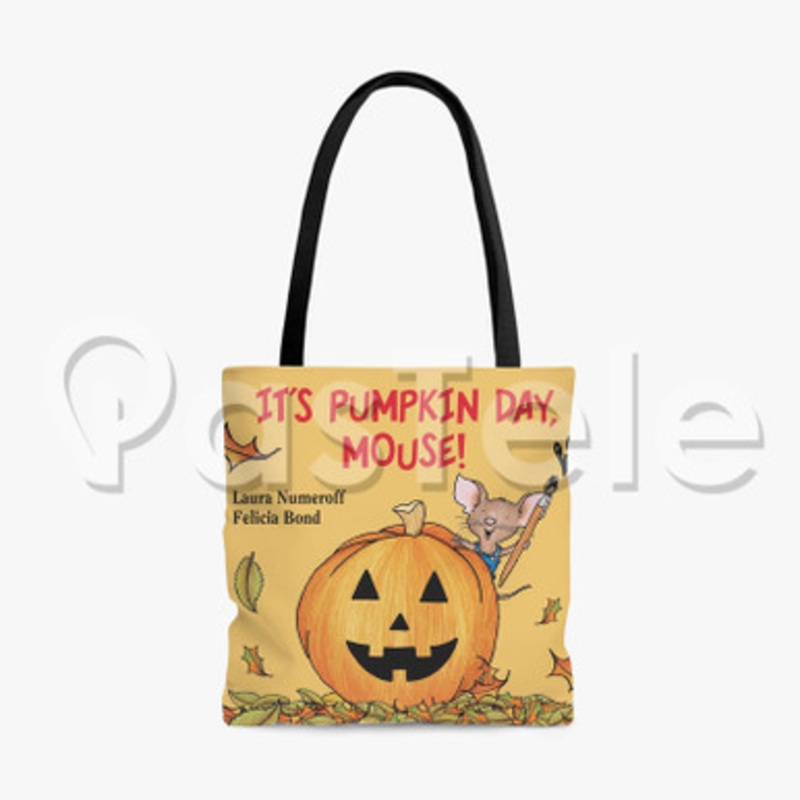 It s Pumpkin Day Mouse Custom Personalized Tote Polyester Cotton Bags Unisex
