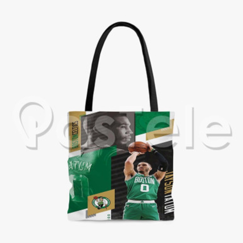 Jayson Tatum Boston Celtics NBA Custom Personalized Tote Polyester Cotton Bags Unisex