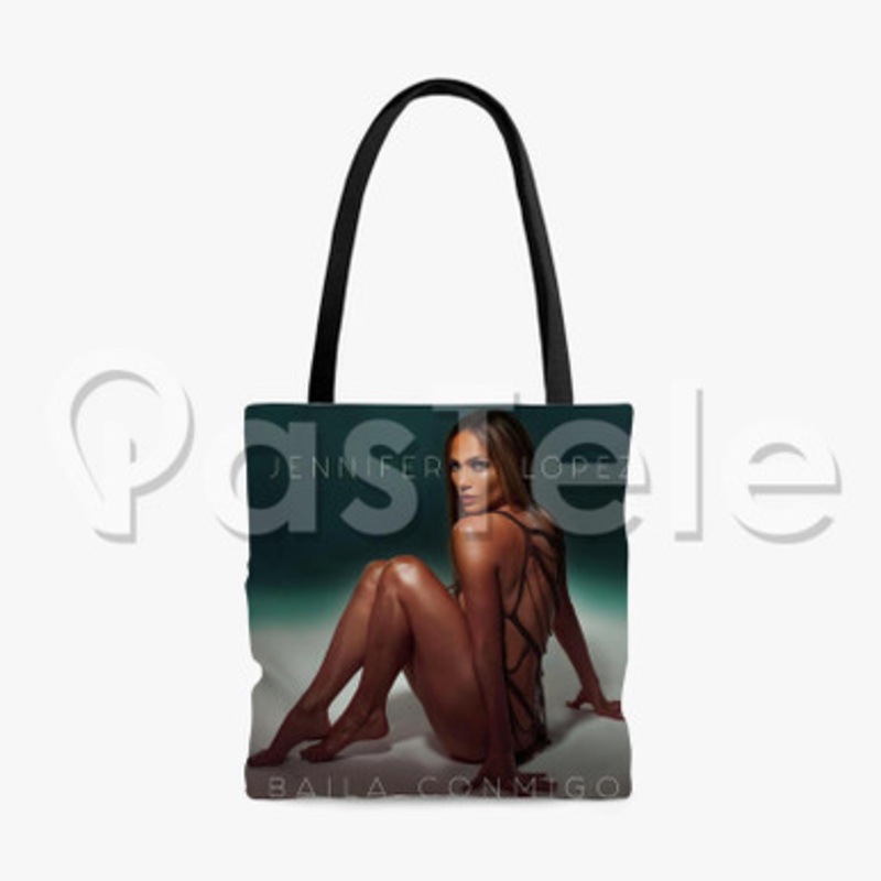 Jennifer Lopez Baila Conmigo Custom Personalized Tote Polyester Cotton Bags Unisex
