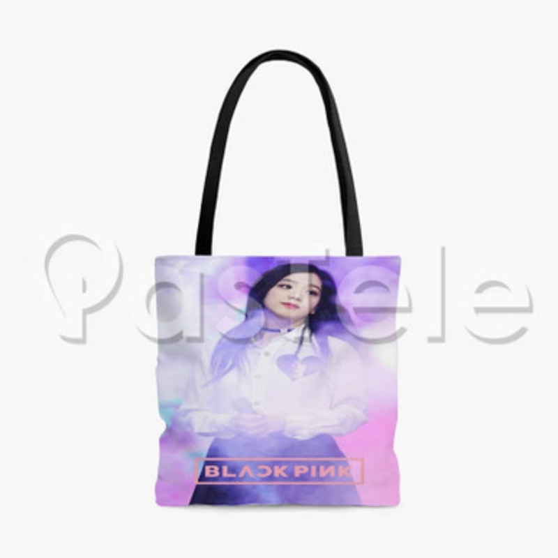 Jisoo Black Pink Custom Personalized Tote Polyester Cotton Bags Unisex