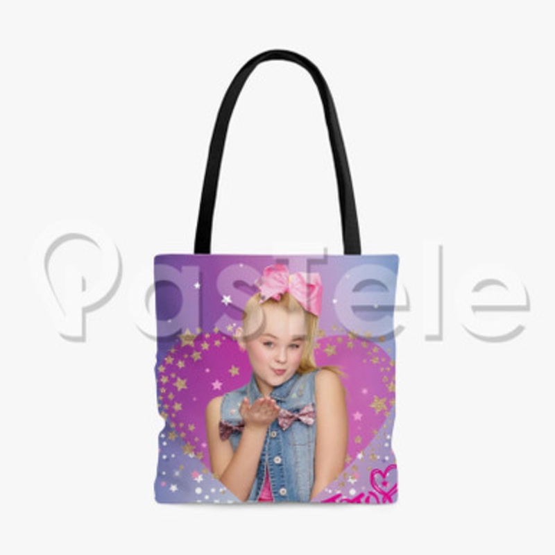jojo siwa 3 Custom Personalized Tote Polyester Cotton Bags Unisex