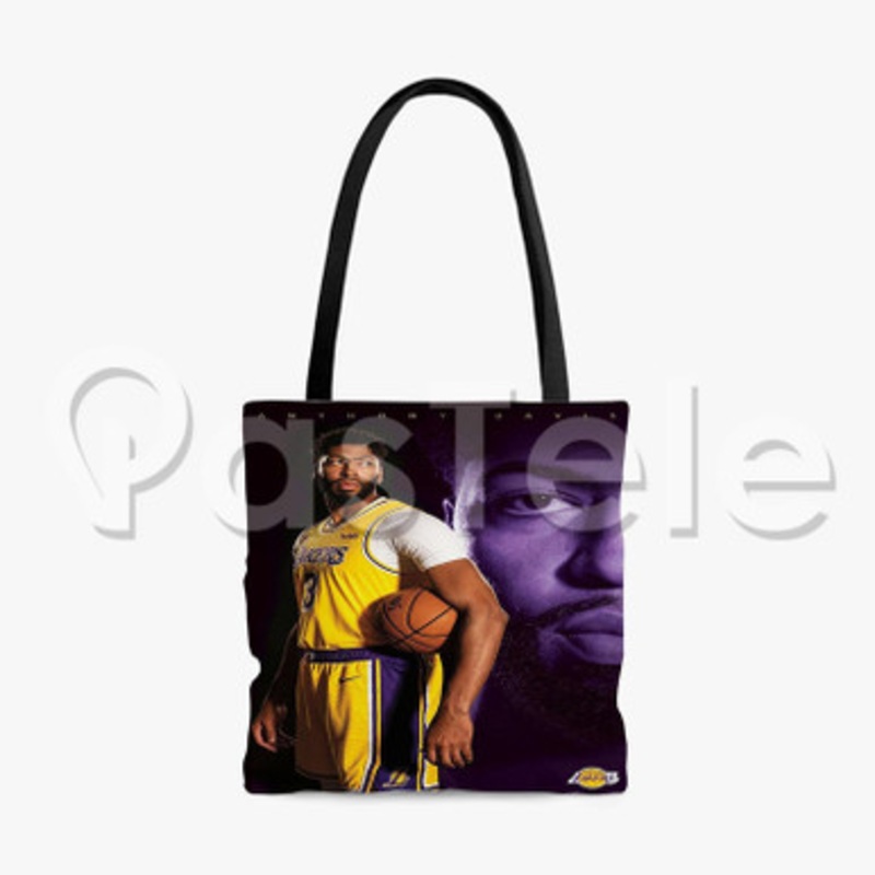 Anthony Davis Los Angeles Lakers NBA Custom Personalized Tote Polyester Cotton Bags Unisex