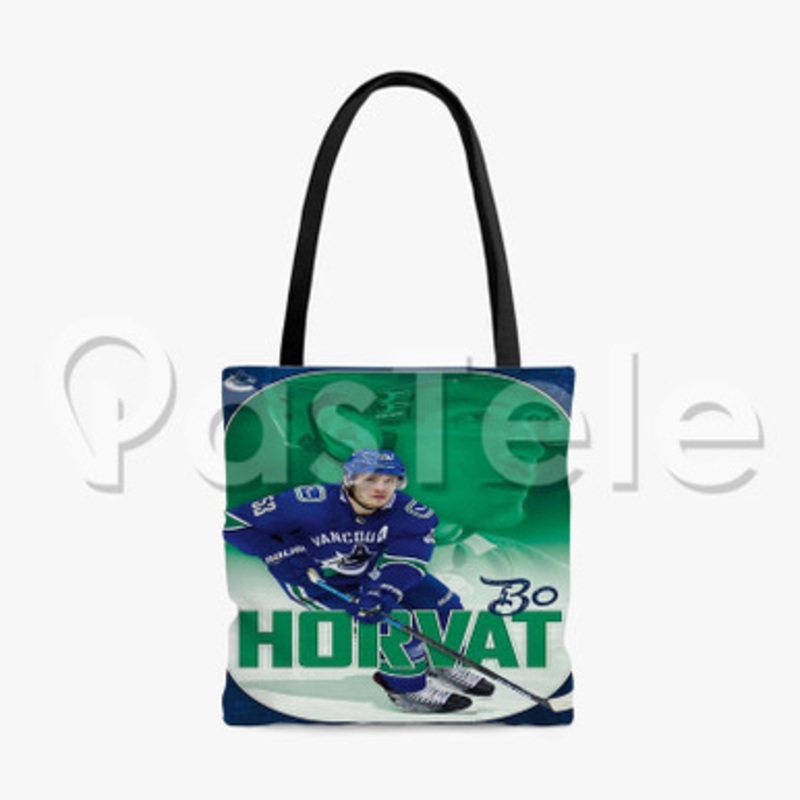 Bo Horvat Vancouver Canucks NHL Custom Personalized Tote Polyester Cotton Bags Unisex